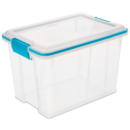 Sterilite Gasket Storage Box with Lids for Home & Office, 37 Quart, 4-Pack