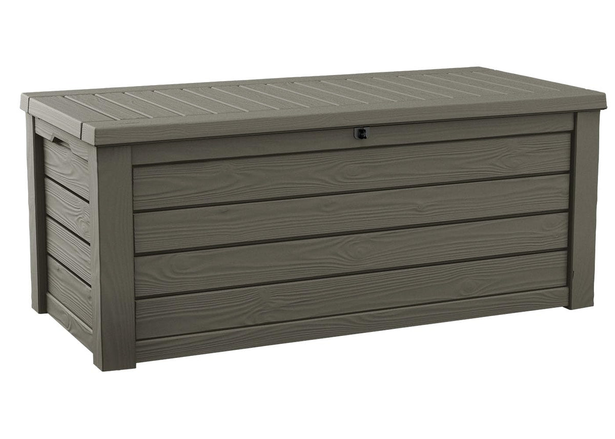 Keter Westwood Outdoor Storage Deck Box, 150 Gallon, Dark Grey