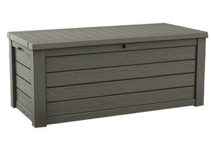 Keter Westwood Outdoor Storage Deck Box, 150 Gallon, Dark Grey
