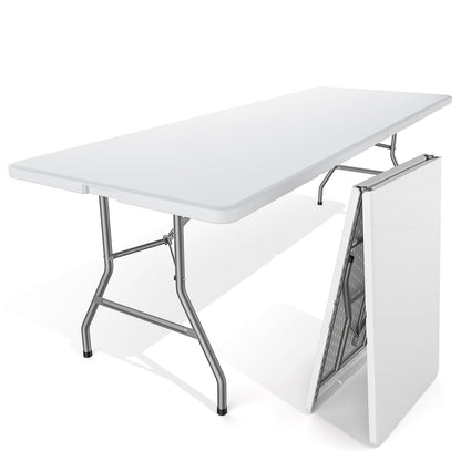 Sweetcrispy 6 FT Folding Picnic Table, Easy to Fold and Store