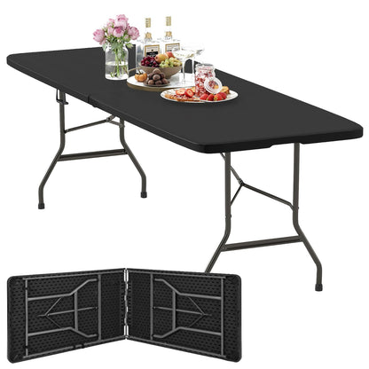 FDW | 6FT Folding Table | White | Portable Plastic Table