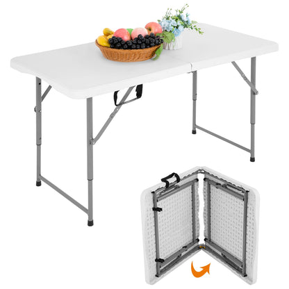 BestOffice | 6FT Folding Table | Black | Portable Plastic Table