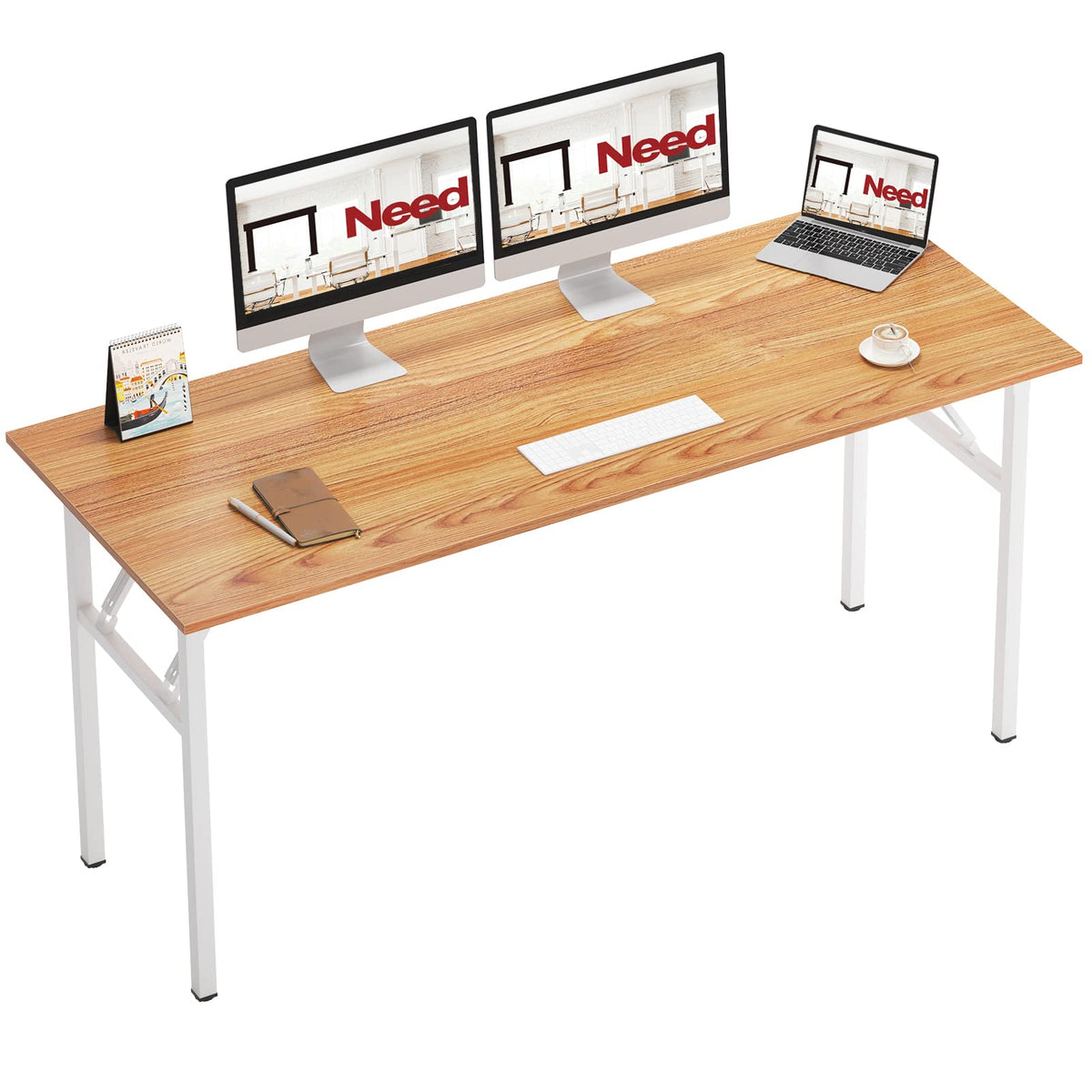Need Small Computer Desk 31.5x15.7 Inch Folding Home Office Table Teak
