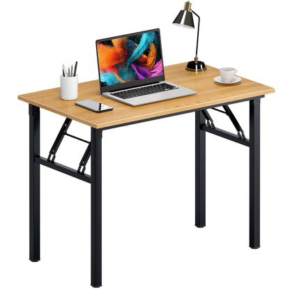 Need Small Computer Desk 31.5x15.7 Inch Folding Home Office Table Teak