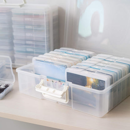 IRIS USA Photo Storage Box |Made in USA| 16 Cases - Clear