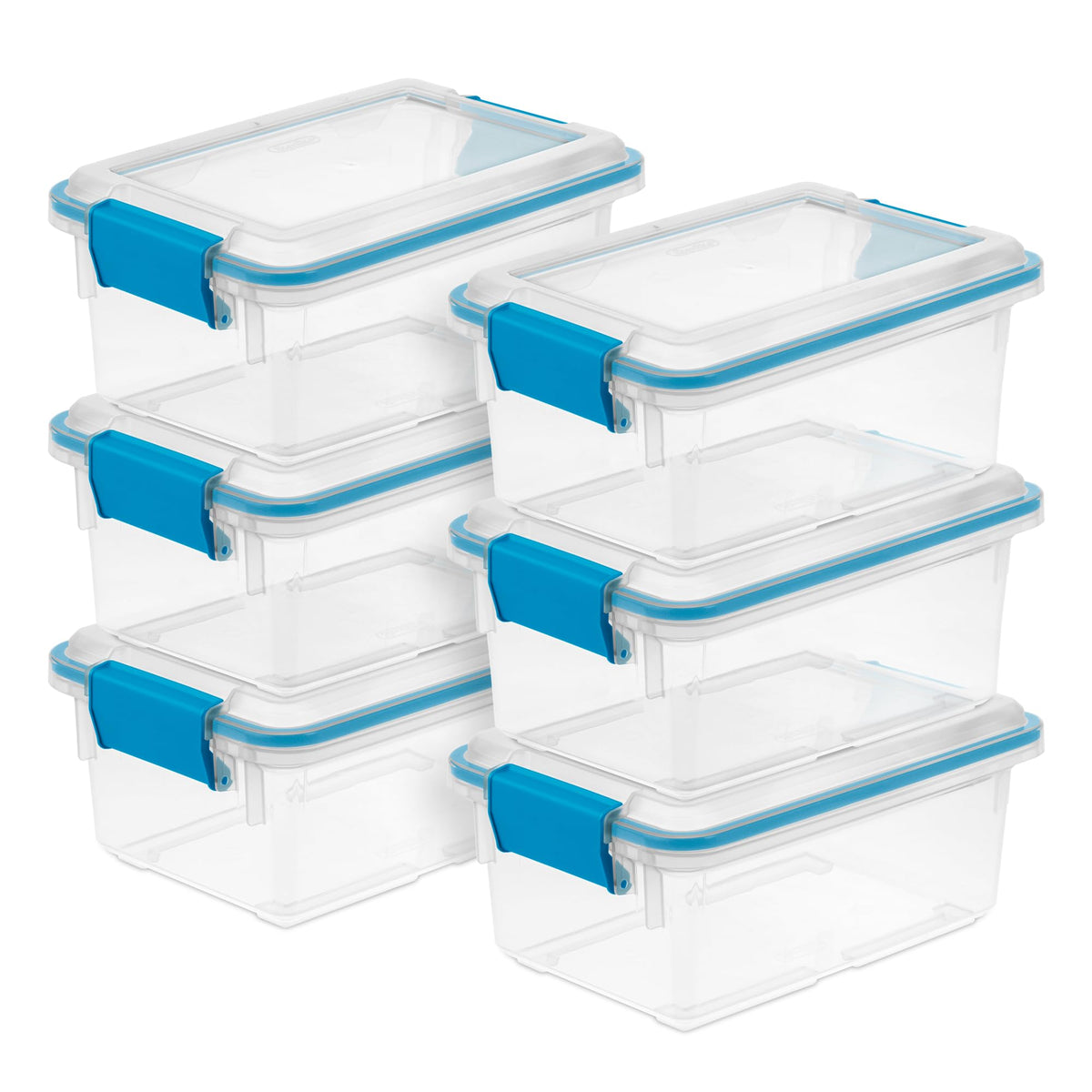 Sterilite Gasket Storage Box with Lids for Home & Office, 37 Quart, 4-Pack