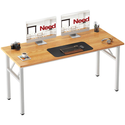 Need Small Computer Desk 31.5x15.7 Inch Folding Home Office Table Teak