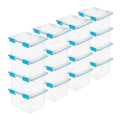 Sterilite Gasket Storage Box with Lids for Home & Office, 37 Quart, 4-Pack
