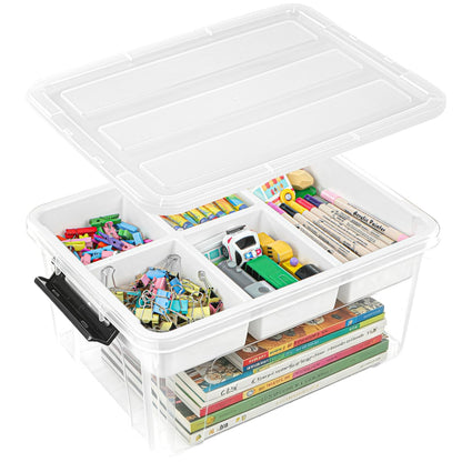 EOENVIVS Craft Organizers and Storage Container Art Supply Organizer,17 QT