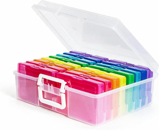 novelinks Photo Storage Boxes with Handle, Photo Organizers and Storage