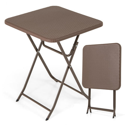 Tangkula 5FT Folding Table, HDPE Plastic Picnic Table for 4-6Person