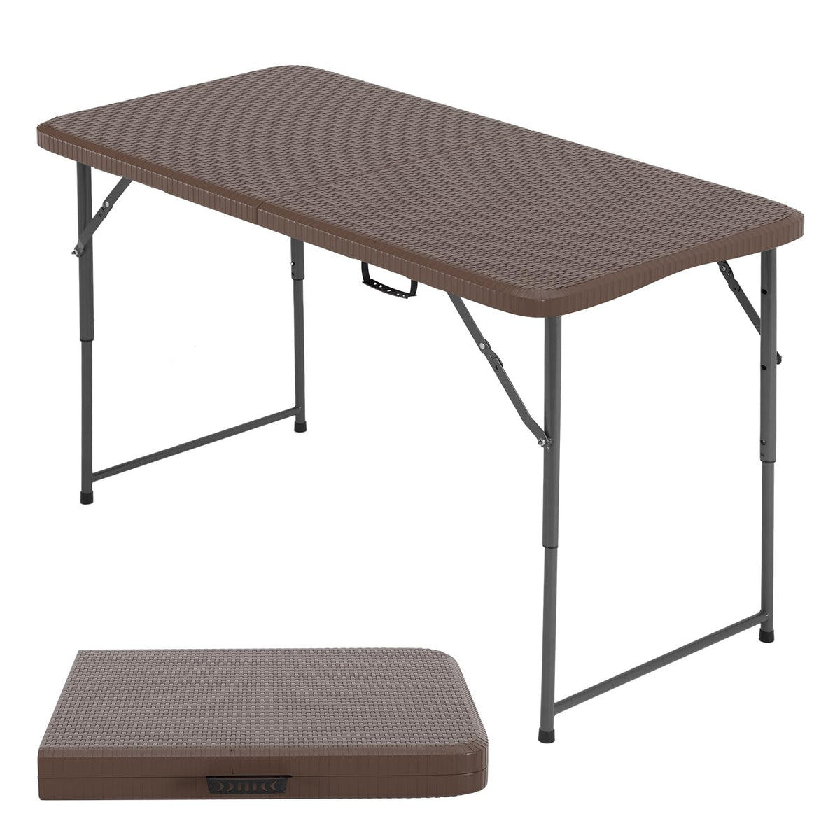 FDW | 34" Folding Table | White | Portable Plastic Table