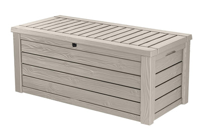 Keter Westwood 150 Gal Outdoor Storage Box for Patio and Pool Accessories