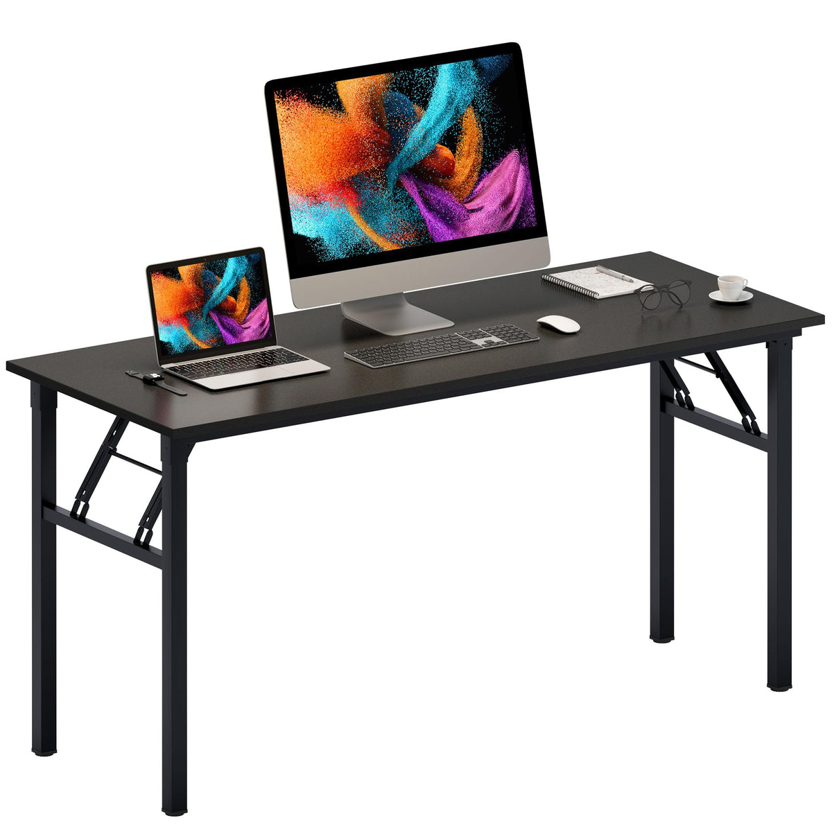 Need Small Computer Desk 31.5x15.7 Inch Folding Home Office Table Teak