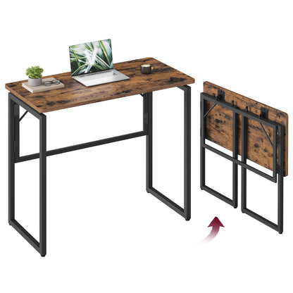 VASAGLE Folding Desk, Small Computer Desk, Foldable Table 39.4 Inch
