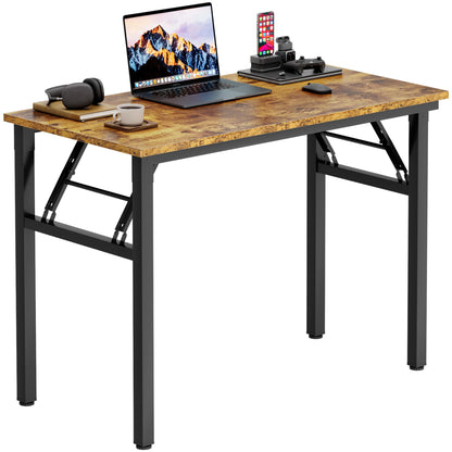 Need Small Computer Desk 31.5x15.7 Inch Folding Home Office Table Teak