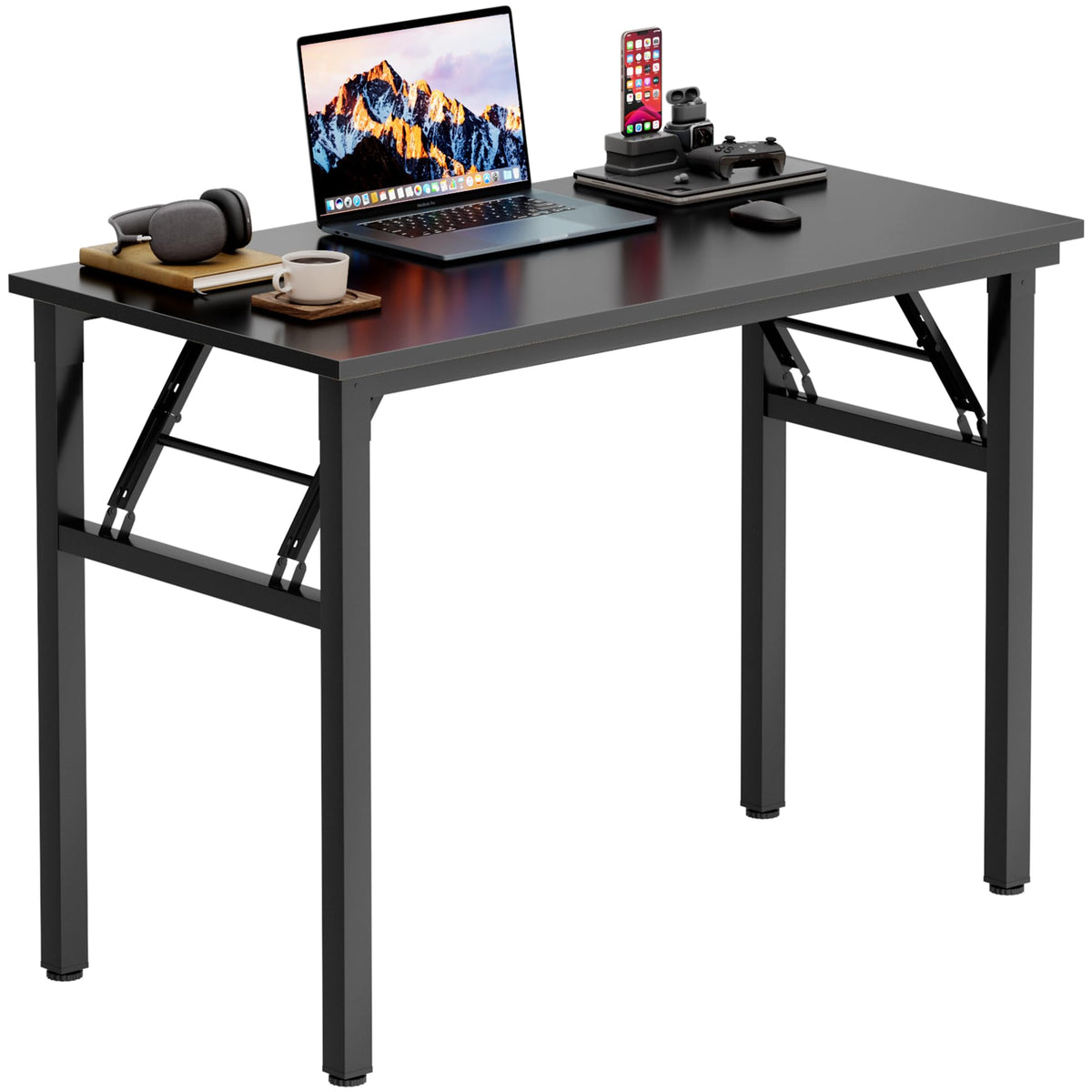 Need Small Computer Desk 31.5x15.7 Inch Folding Home Office Table Teak