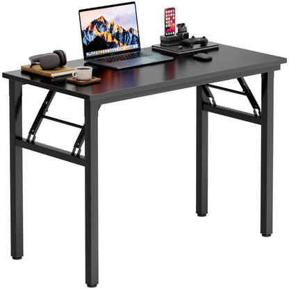 Need Small Computer Desk 31.5x15.7 Inch Folding Home Office Table Teak