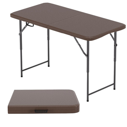 BestOffice | 6FT Folding Table | Black | Portable Plastic Table