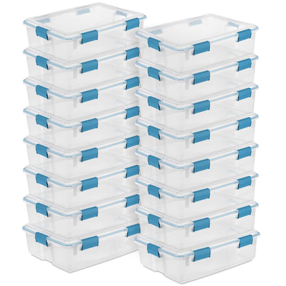 Sterilite Gasket Storage Box with Lids for Home & Office, 37 Quart, 4-Pack