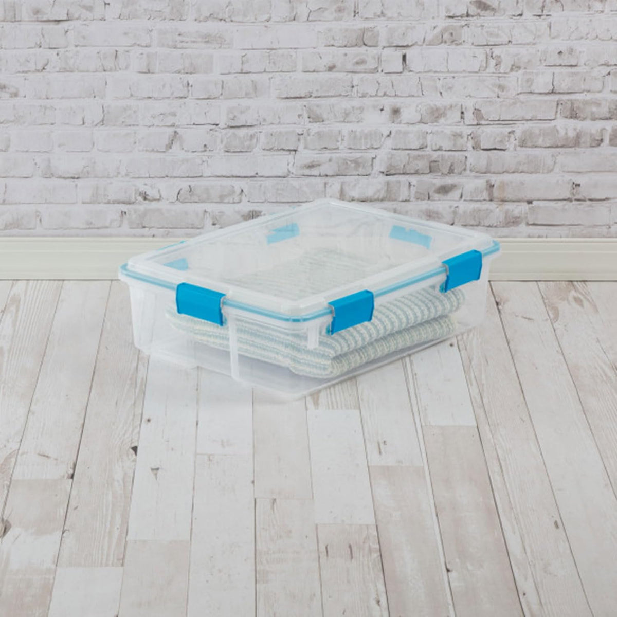 Sterilite Gasket Storage Box with Lids for Home & Office, 37 Quart, 4-Pack