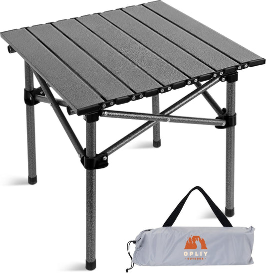 Opliy Portable Folding Camping Table for 2-4 Persons Aluminum Collapsible Table Lightweight with Carry Bag for Camping, Hiking, Picnics, BBQ, Beach Trips & Tailgating