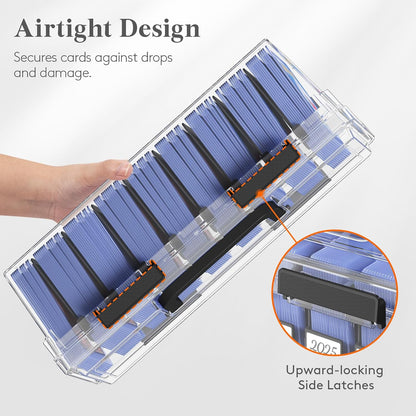 Lifewit Trading Card Storage Box with Handle, Fit for Toploader, 2 Pcs
