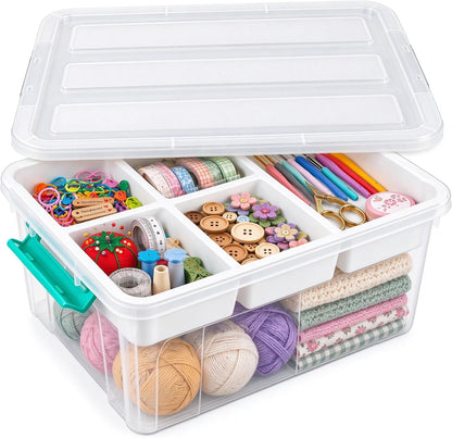 EOENVIVS Craft Organizers and Storage Container Art Supply Organizer,17 QT
