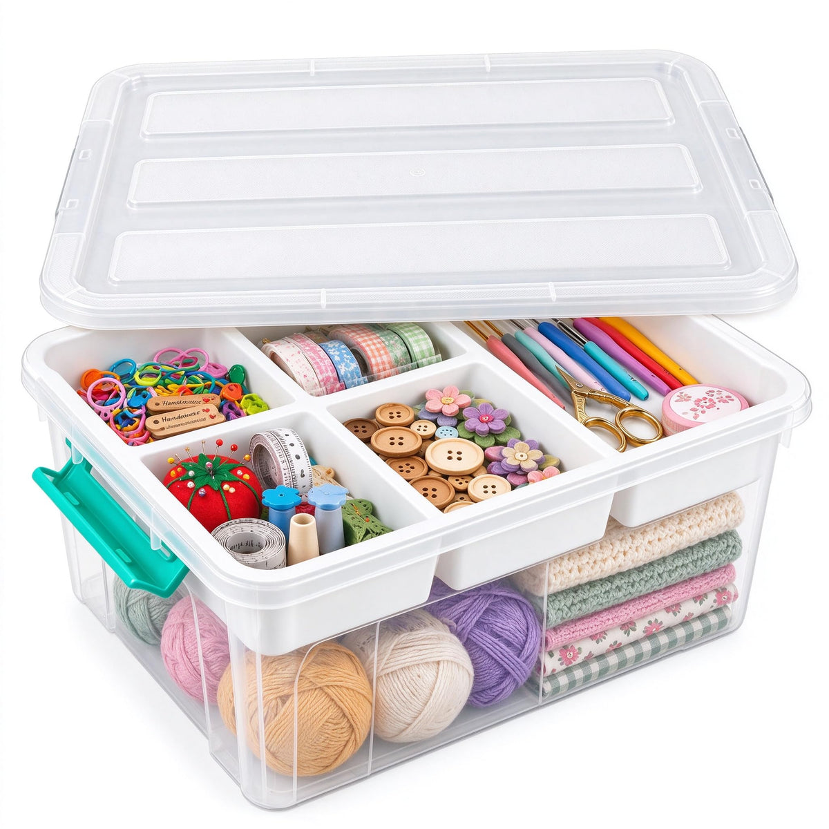 EOENVIVS Craft Organizers and Storage Container Art Supply Organizer,17 QT